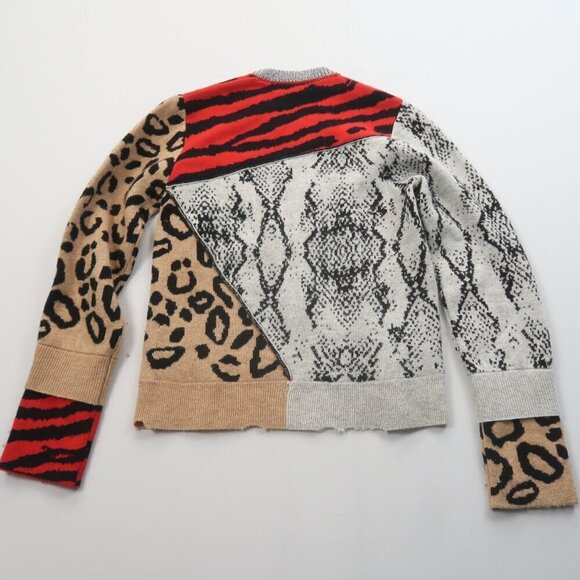 Zadig & Voltaire Delly Bis Cashmere Wool Animal Print Sweater XS - Picture 9 of 11